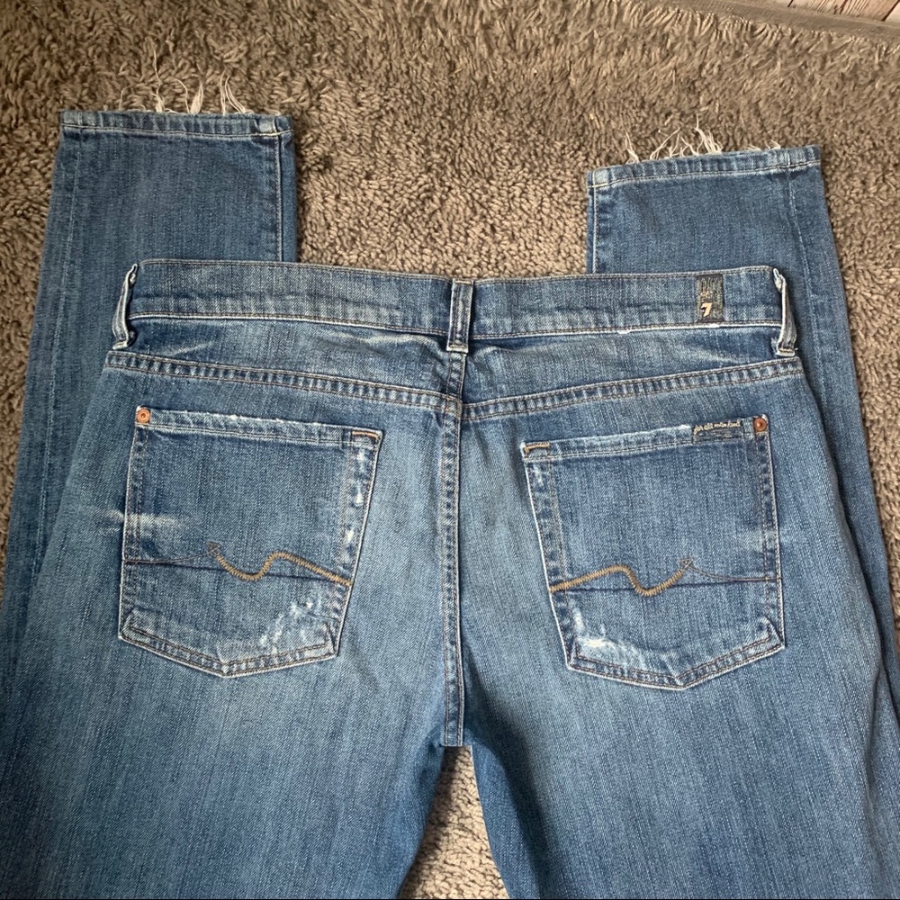 7 For All Mankind Roxanne Distressed Jeans - Picture 2 of 7